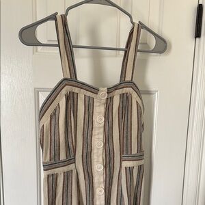 Striped Button-Down jumpsuit